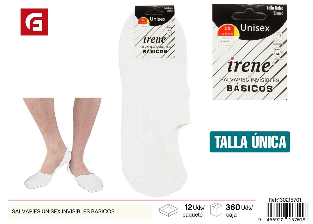 Calcetín salvapies unisex invisibles básicos - Ropa íntima y calcetines