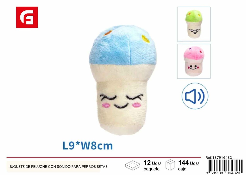Juguete de peluche con sonido para perros setas - Entretenimiento y juegos para perros