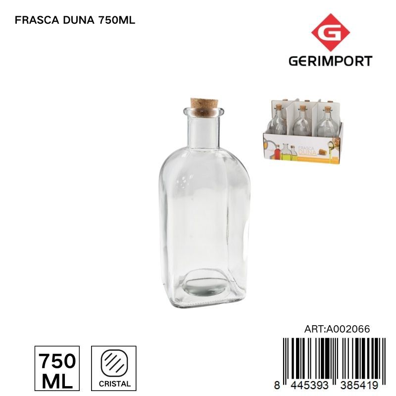 Frasca de vidrio Duna 750 ml - Almacenamiento de alimentos y condimentos