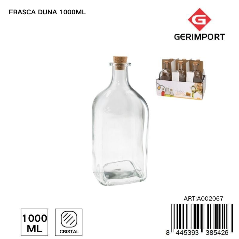 Frasca de vidrio Duna 1000 ml - Almacenamiento de alimentos y condimentos