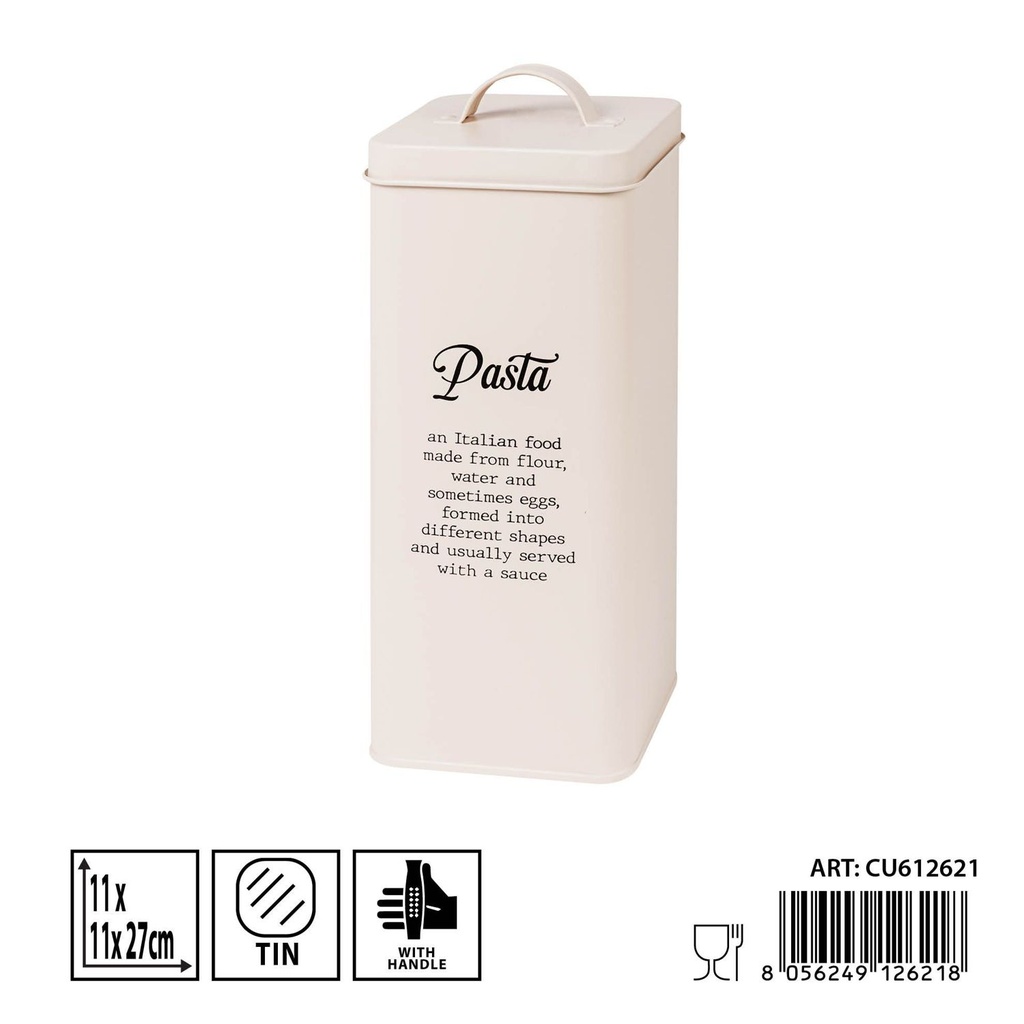 Bote blanco 11x11x27 cm - Tarro organizador