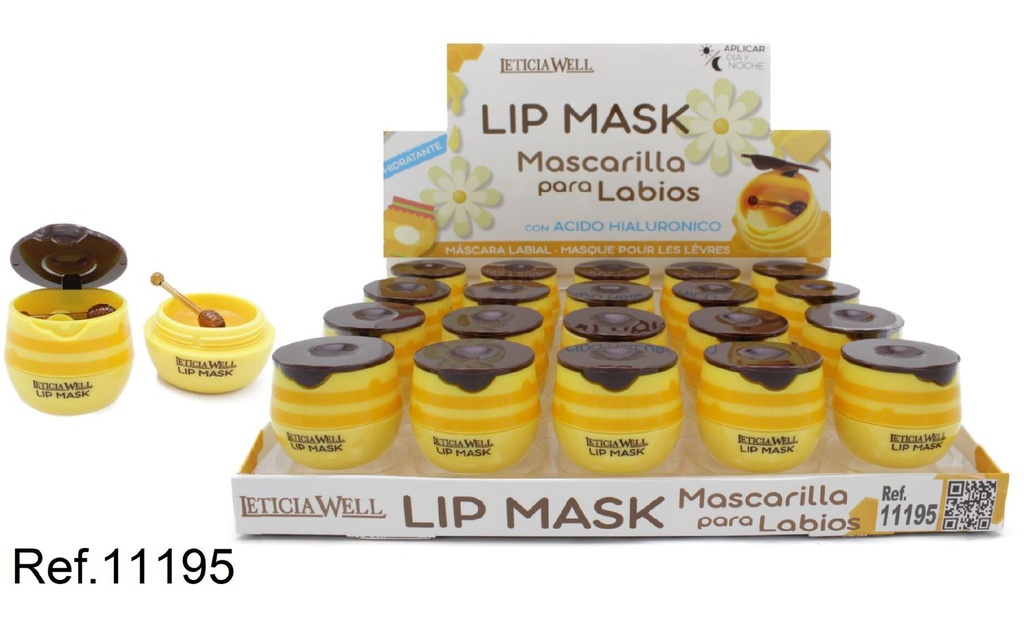 Mascarilla labial tarro miel 20/u Leticia Well - Productos de cuidado facial