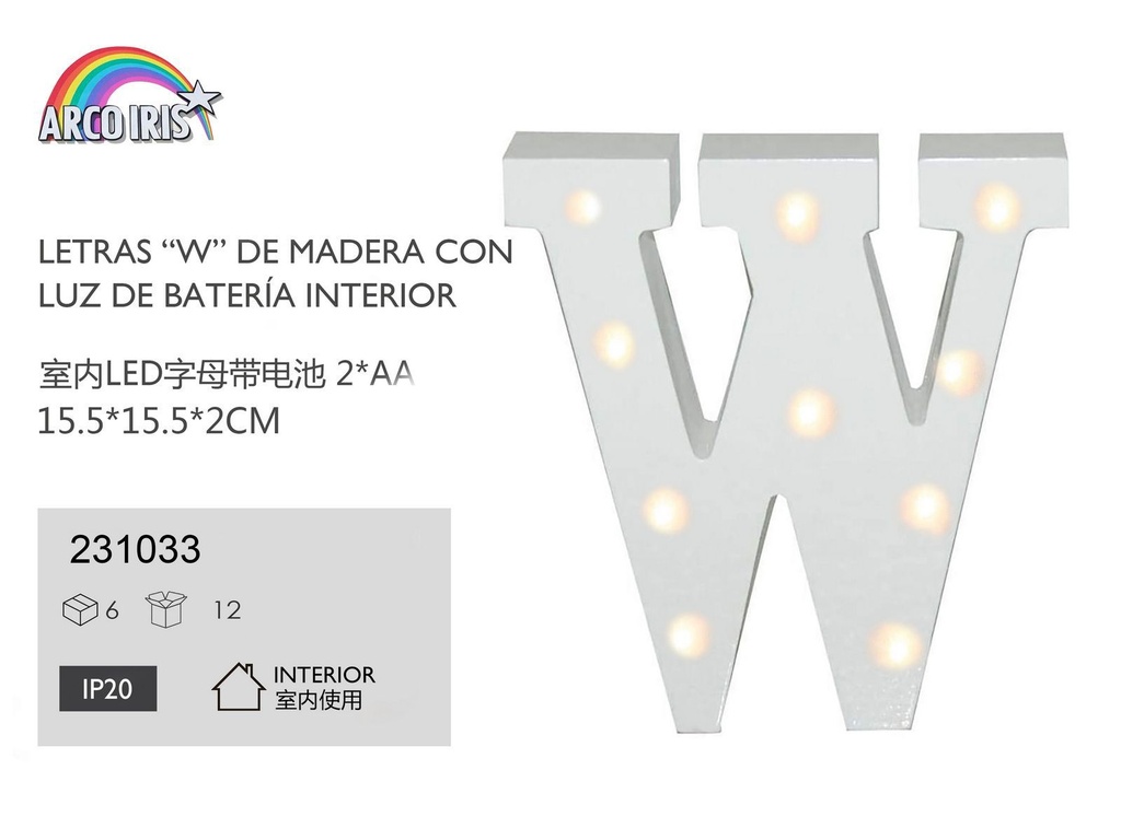 Letra con luz - W - Decoración y luces personalizadas