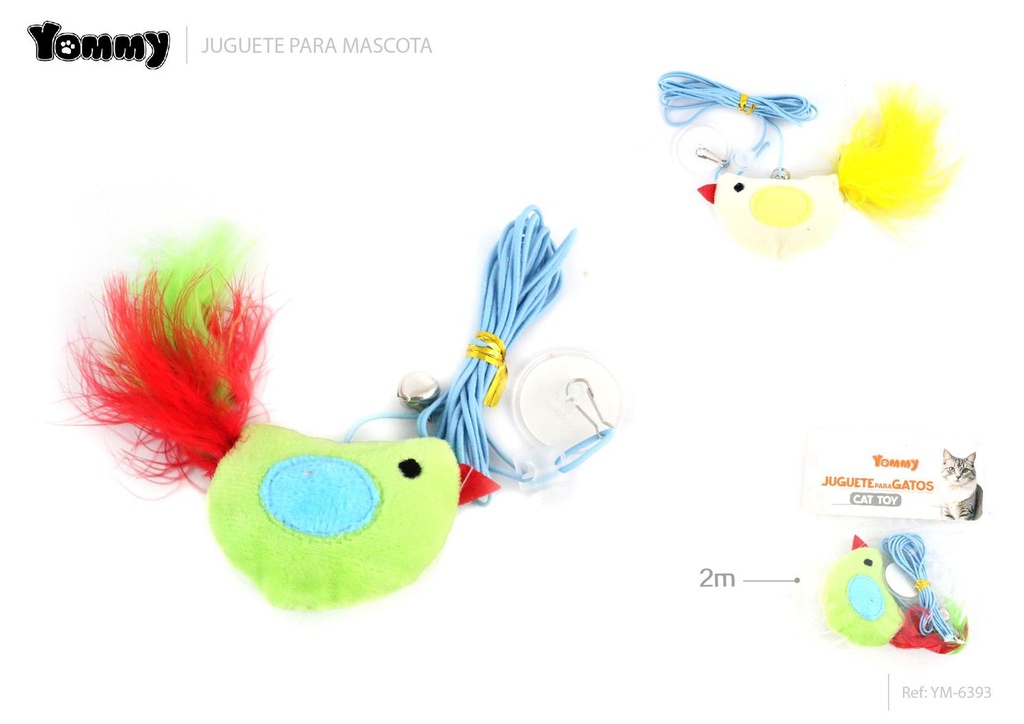 Juguete colgante de pájaro para puerta de gato 2 m - Accesorios para mascotas