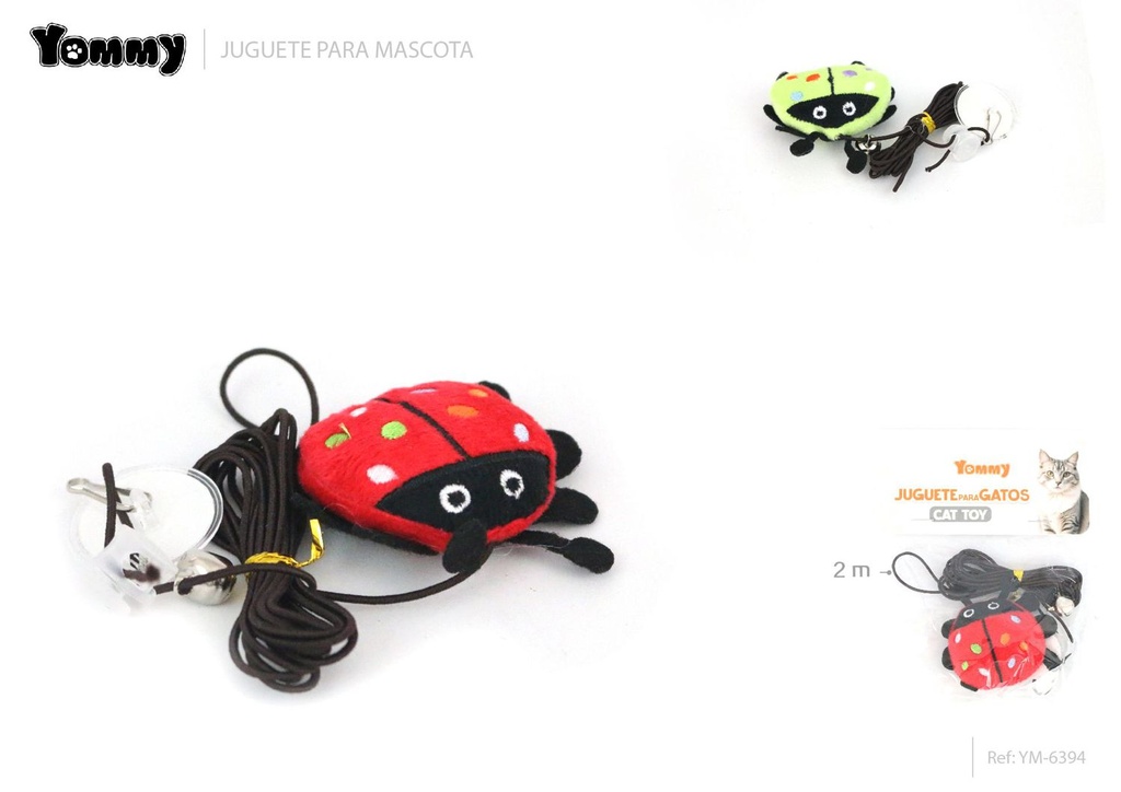 Juguete colgante de mariquita para puerta de gato 2 m - Accesorios para mascotas