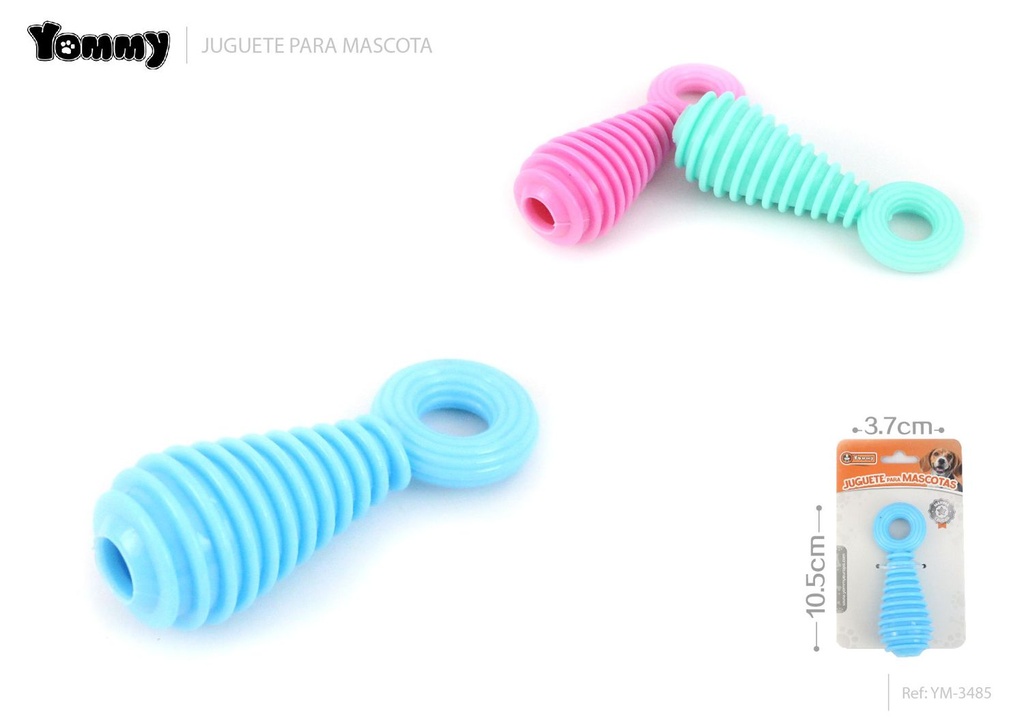 Juguete de goma para mascotas en forma de tetina 10.5x3.7 cm - Accesorios para mascotas