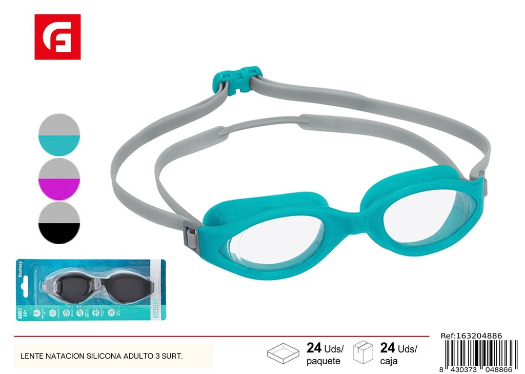 Lentes de natación silicona adulto surtido - Equipamiento de natación