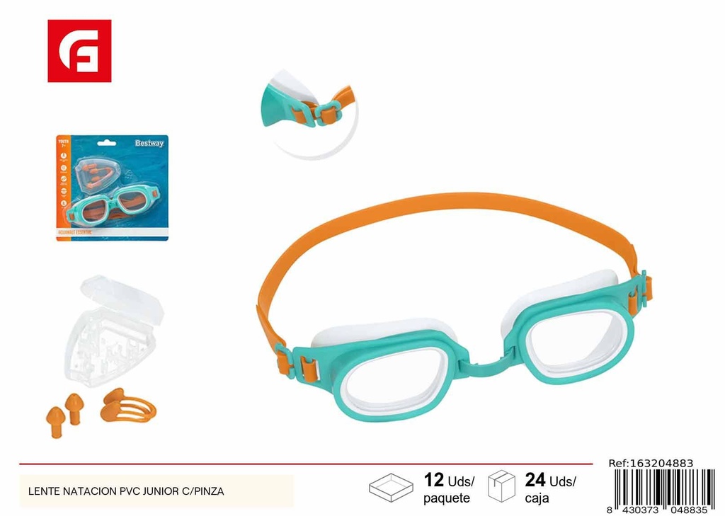 Lentes de natación PVC junior con pinza - Equipamiento de natación