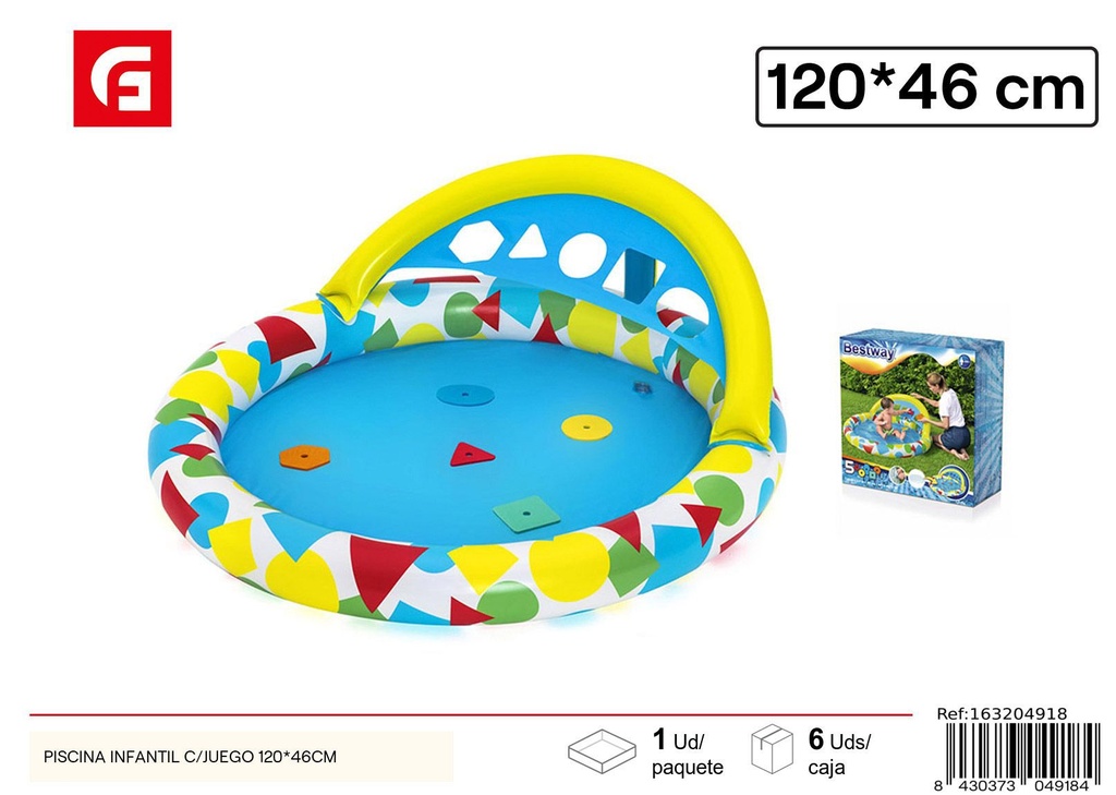 Piscina infantil con juego 120x46 cm - Accesorios de verano