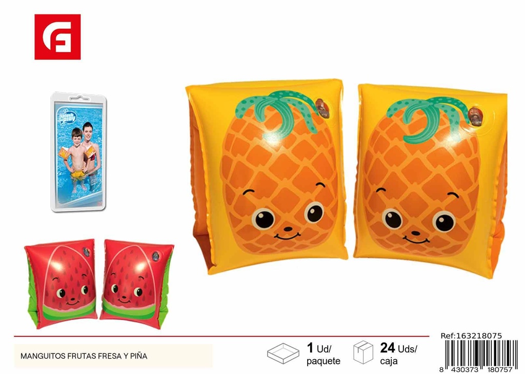 Manguitos frutas fresa y piña - Accesorios de natación para niños