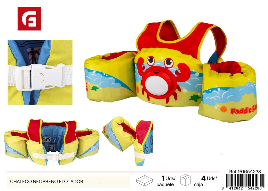 Chaleco flotador de neopreno - Accesorio acuático, tercer modelo
