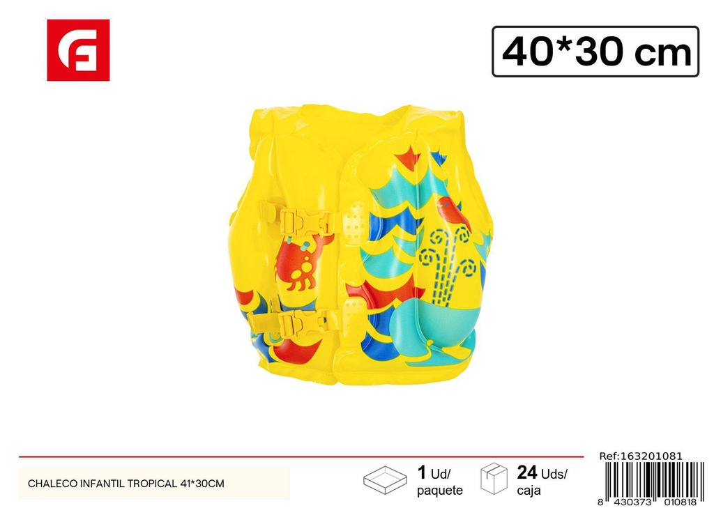 Chaleco infantil tropical 41x30 cm - Programa de verano