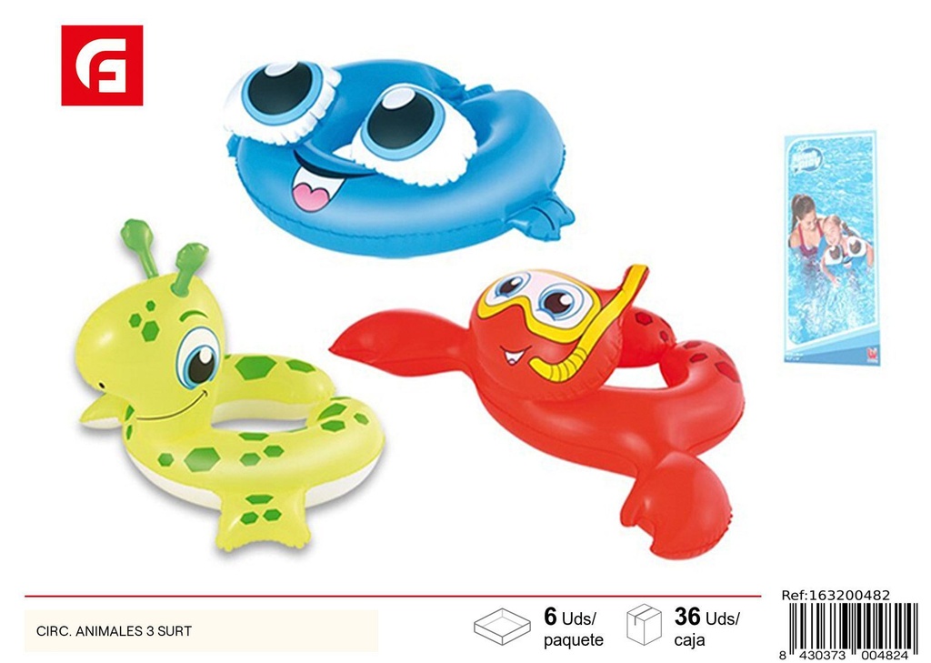 Circulos hinchables de animales surtidos - Verano