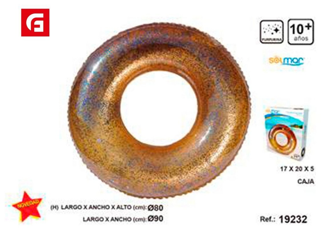 Círculo de salvamento circular purpurina D90 - Juguetes de verano