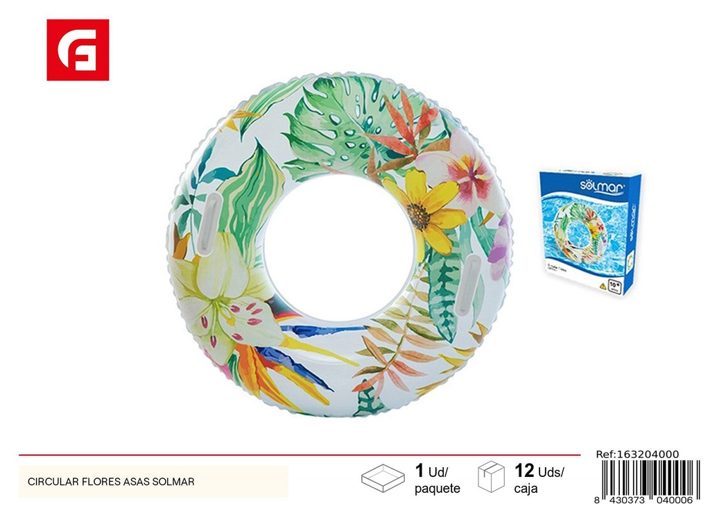 Círculo de salvamento circular flores asas Solmar - Juguetes de verano