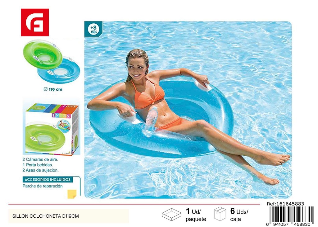 Sillón hinchable 119 cm - Accesorios de verano