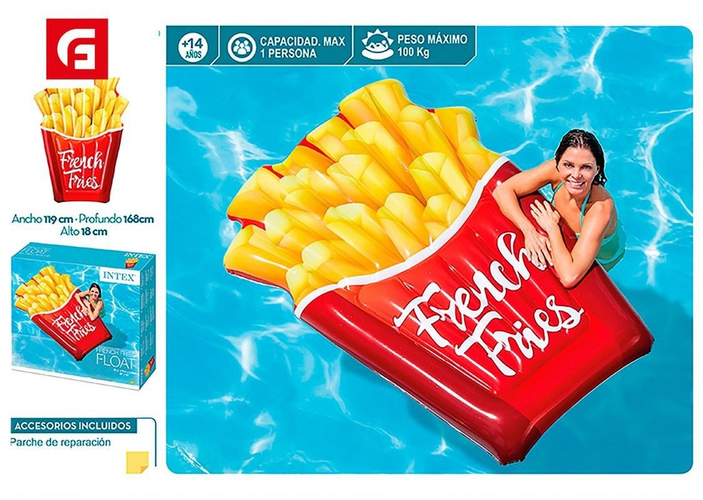 Colchoneta patatas fritas - Productos de verano y inflables adultos