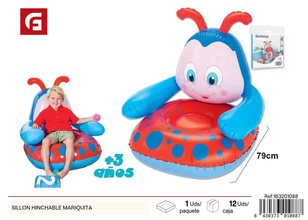Sillón hinchable mariquita - Juguetes de verano
