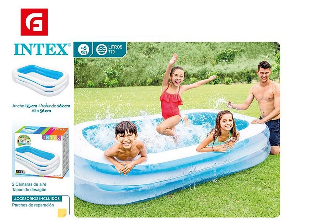 Piscina hinchable 262*175*56 cm - Accesorios de piscina y verano