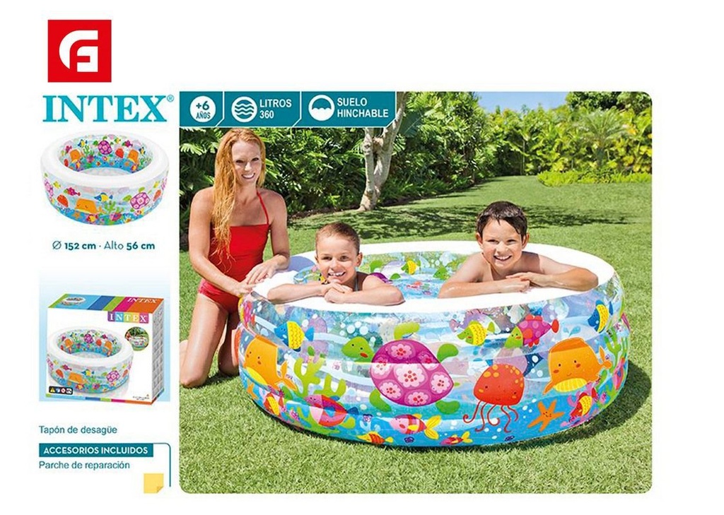 Piscina hinchable acuario 152*56 cm - Accesorios de piscina y verano