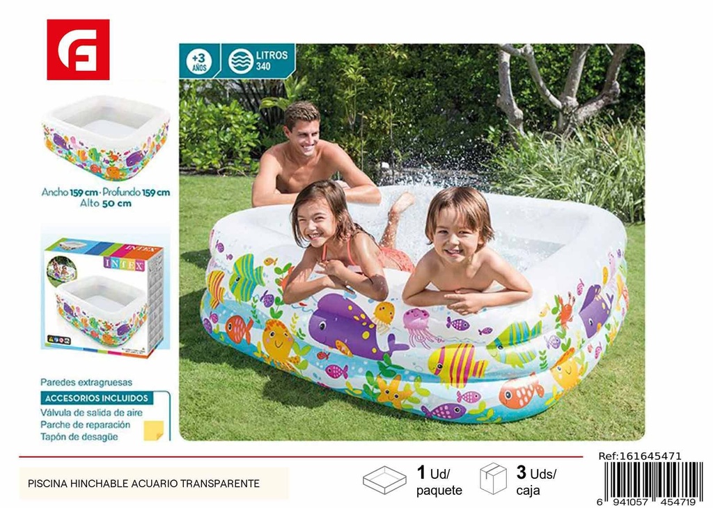 Piscina hinchable acuario transparente - Accesorios de piscina y verano
