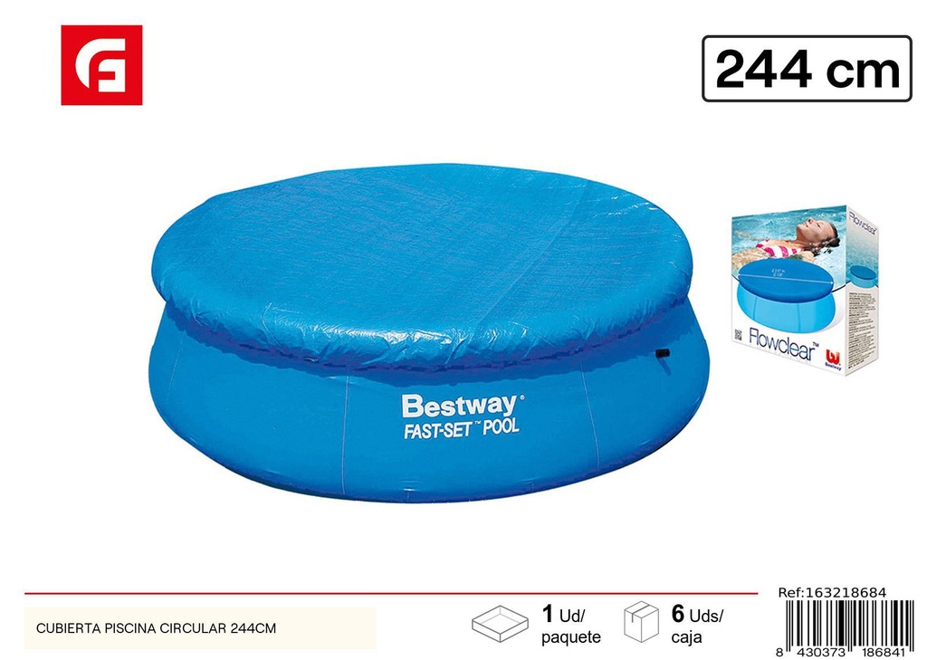 Cubierta piscina circular 244 cm - Accesorios para piscinas