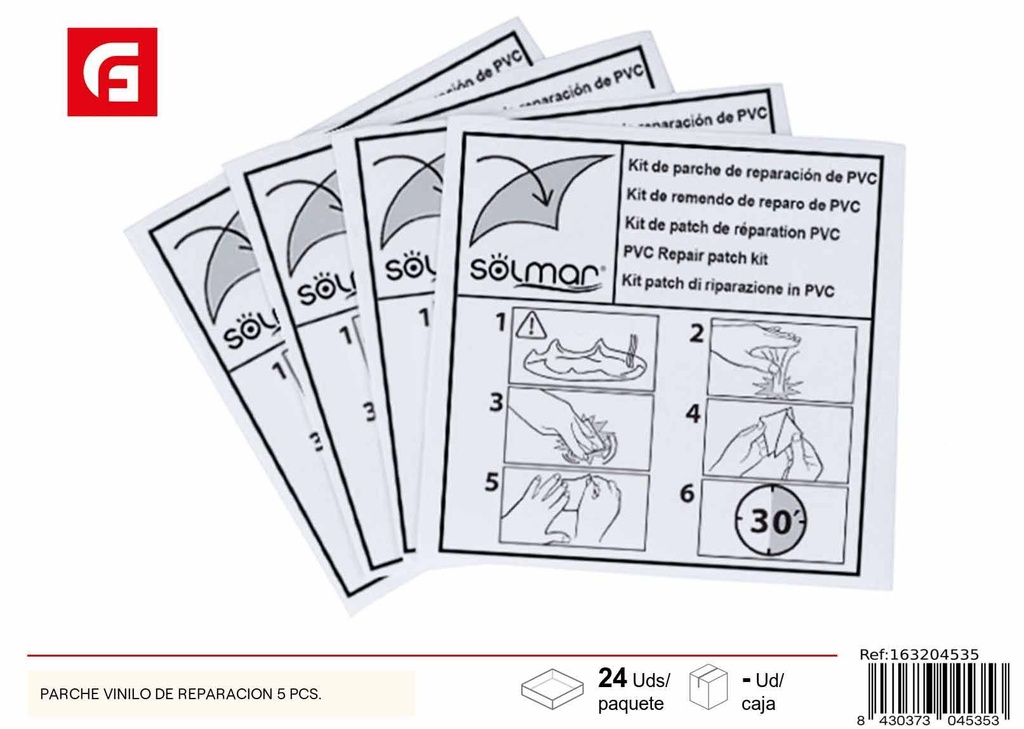 Parches de auto adhesivos 5 unidades - Repuestos para piscina