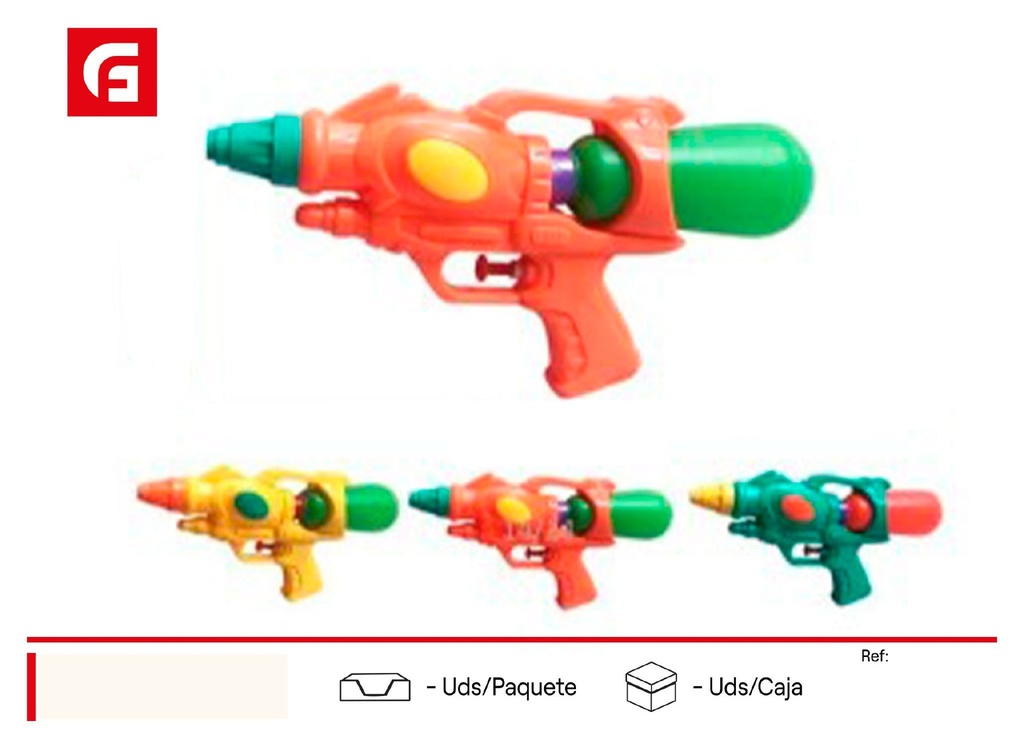Pistola de agua 25x12.5 cm colores surtidos - Juguetes de verano