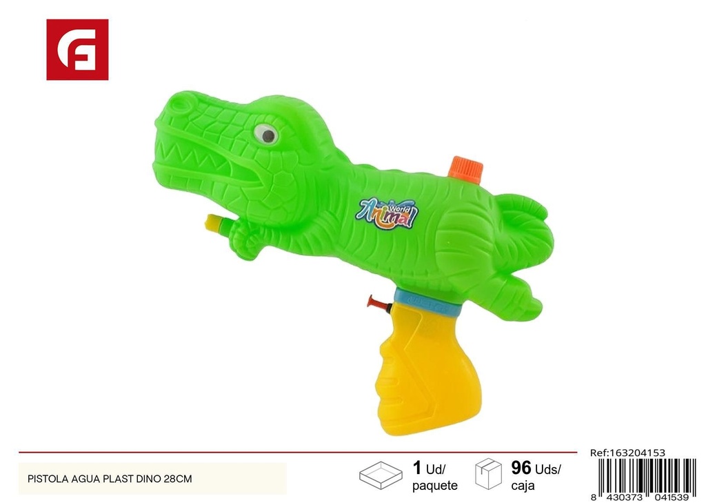 Pistola de agua de plástico Dino 28 cm - Juguetes de playa