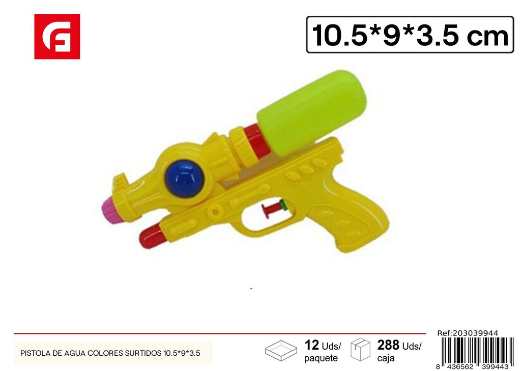 Pistola de agua colores surtidos 10.5x9x3.5 cm - Juguetes de verano