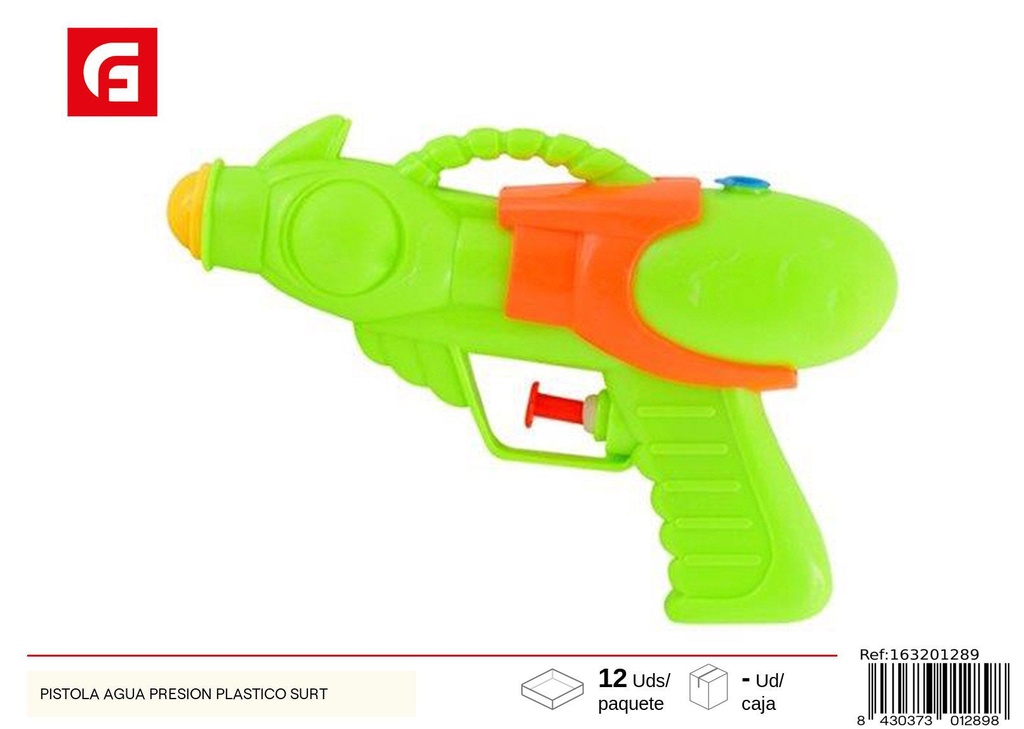 Pistola de agua presión plástico surtida - Juguetes de verano