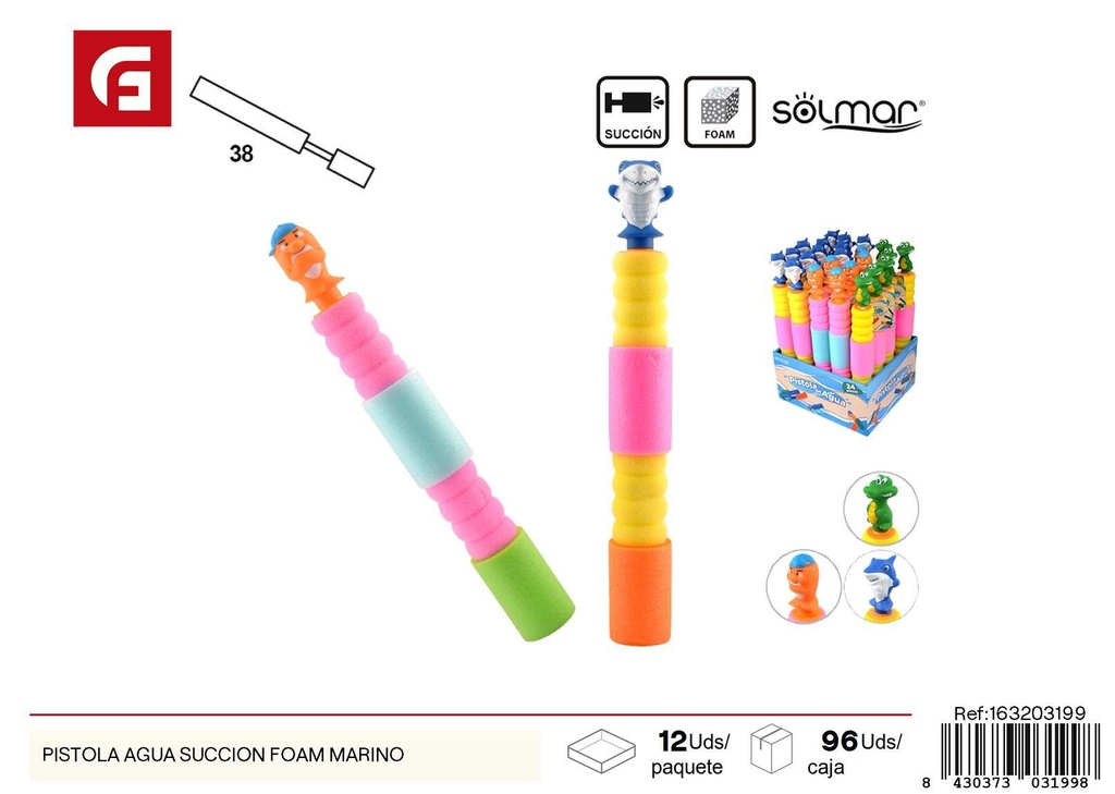 Pistola de agua succión Foam marino - Juguetes de verano