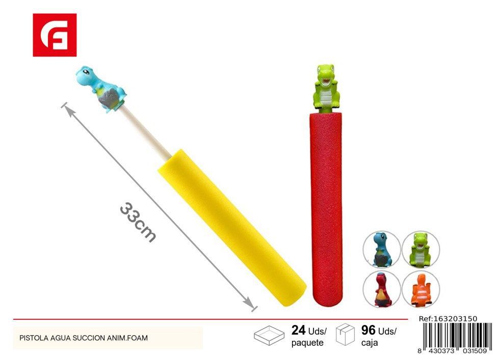 Pistola de agua succión animación Foam - Juguetes de verano