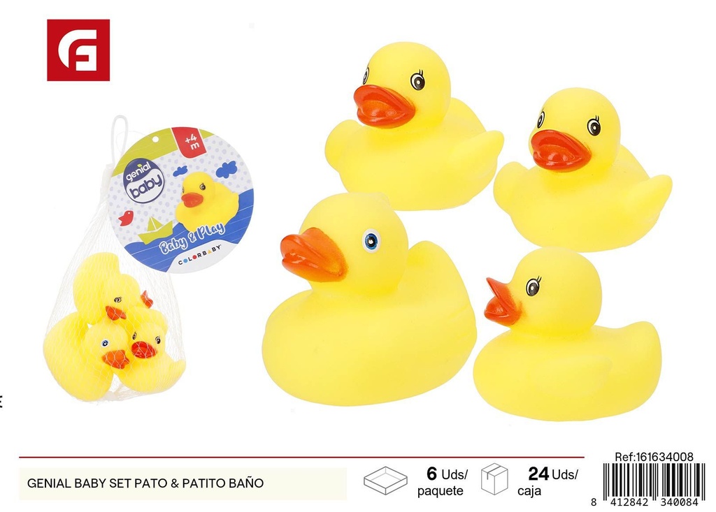 Set pato y patito baño genial baby 4m+ - Juguetes para el agua