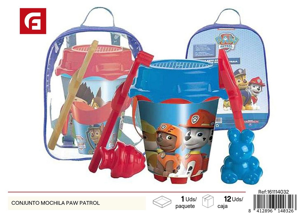 Cubo mochila Paw Patrol - Juguetes de playa