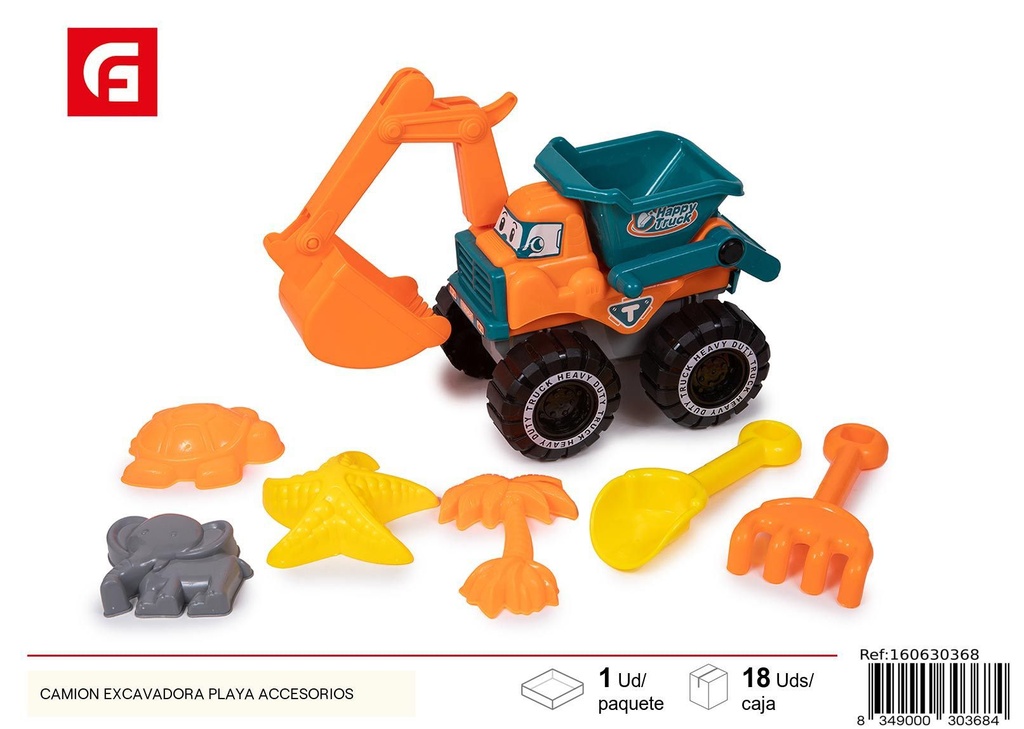 Camión excavadora playa accesorios - Juguetes de verano