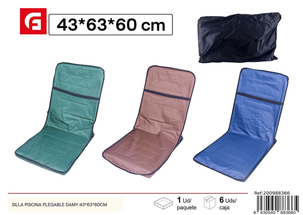 Silla de piscina plegable Damy 43x63x60cm - Muebles de verano y descanso