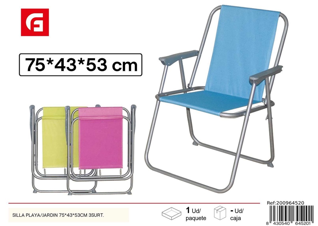 Silla playa/jardín 75*43*53 cm - Muebles para la playa