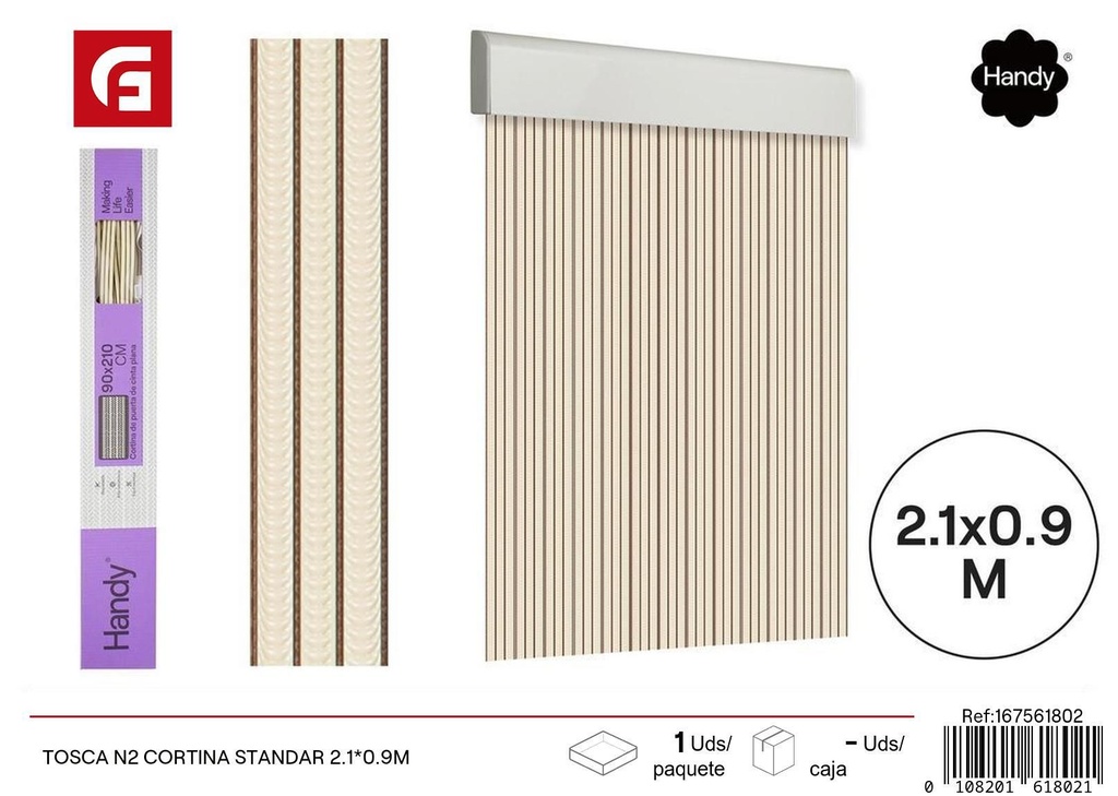 Cortina estándar Tosca N2 2.1*0.9m - Accesorios para verano y cortinas para puertas