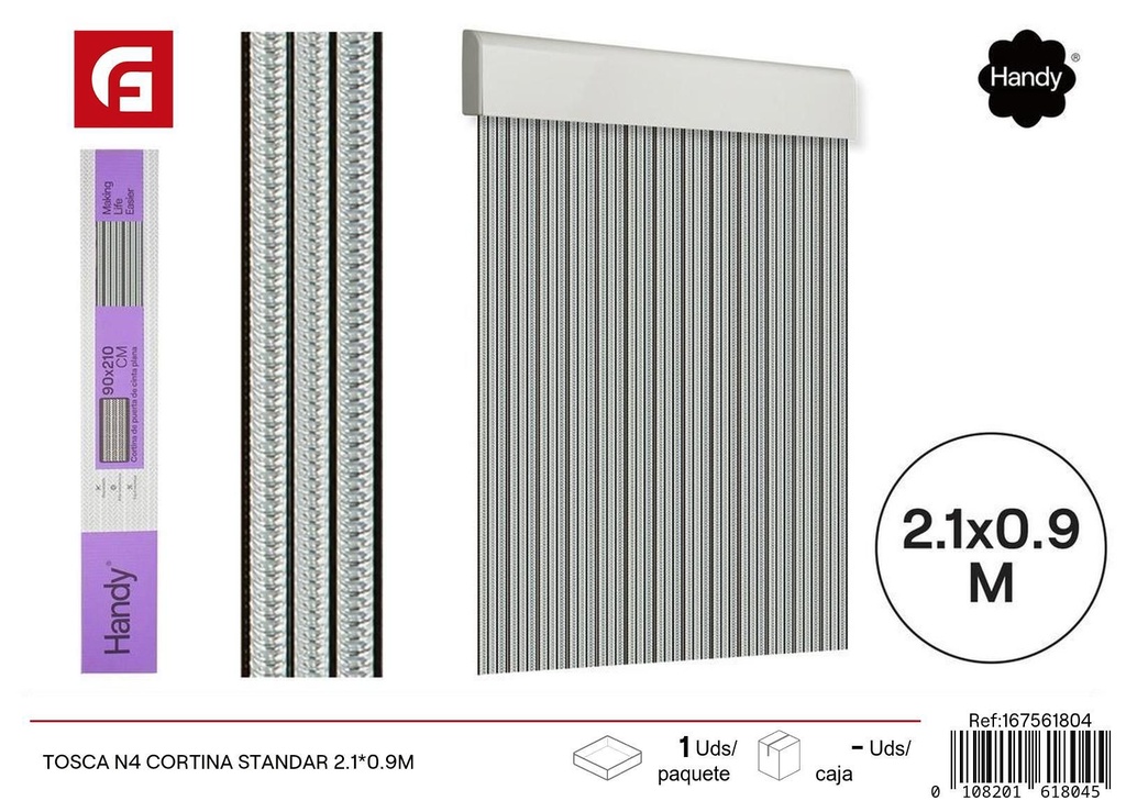 Cortina estándar Tosca N4 2.1*0.9m - Accesorios para verano y cortinas para puertas