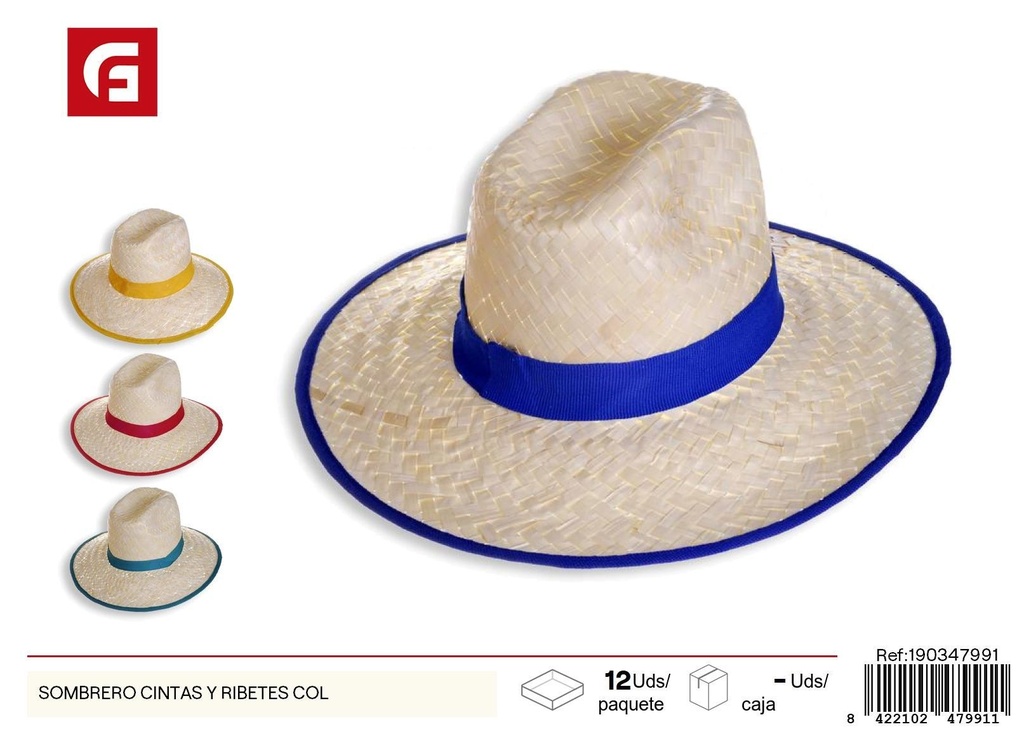 Sombrero cintas y ribetes coloridos - Moda y accesorios de verano