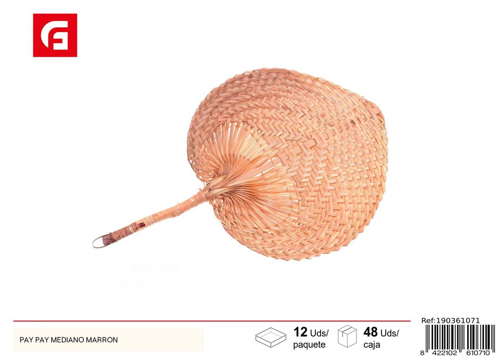 Pay Pay mediano marrón - Abanicos de verano y moda