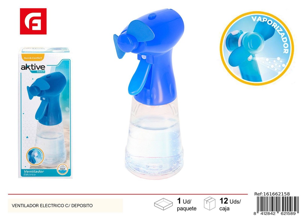  Ventilador eléctrico con depósito - Accesorio de verano