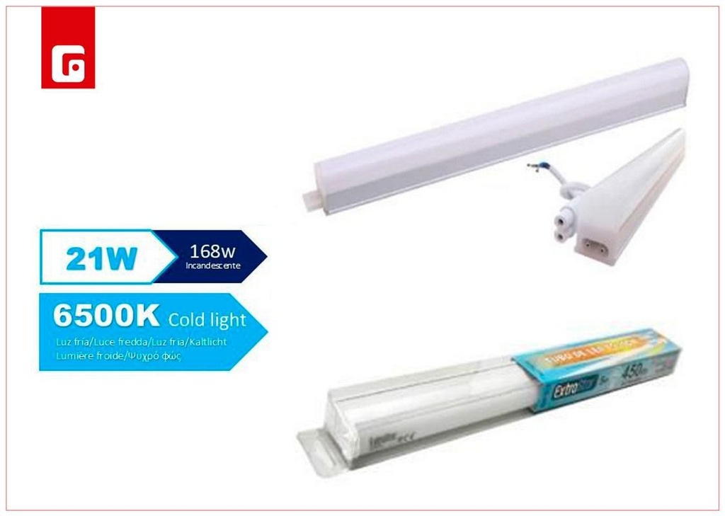 Regleta placa LED T5 150 cm luz día 6500K - Iluminación