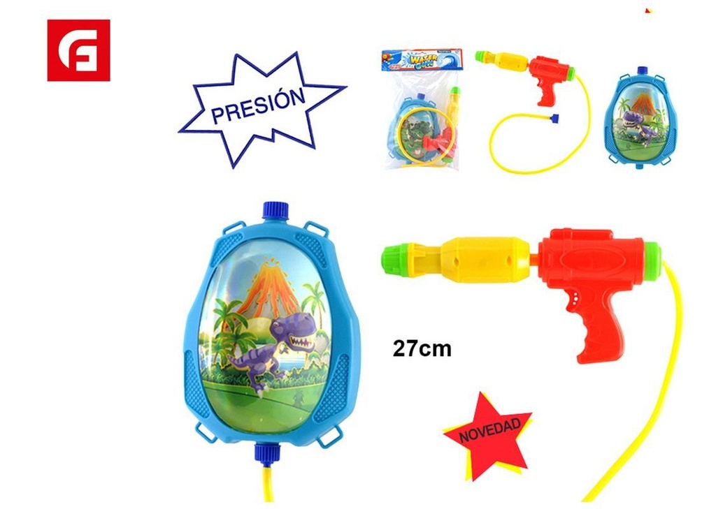 Pistola de agua mochila DINO - Juguetes de verano y diversión al aire libre