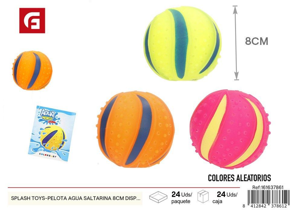 Pelota de agua saltarina de 8 cm - Juguetes de verano - 24 unidades