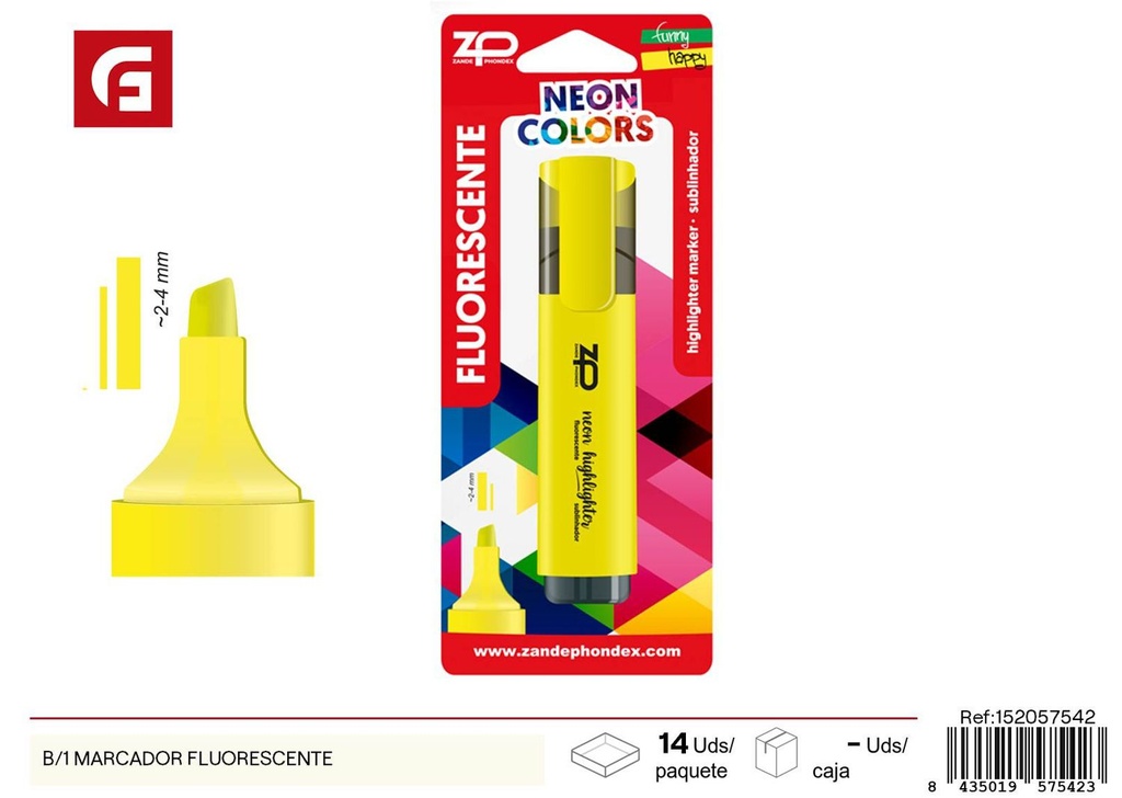 Marcador fluorescente B/1 - Material de oficina y papelería
