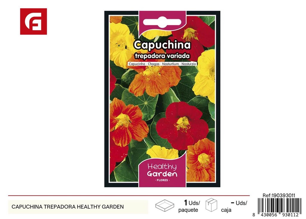 Semillas de capuchina trepadora - Jardinería y cultivo de flores comestibles