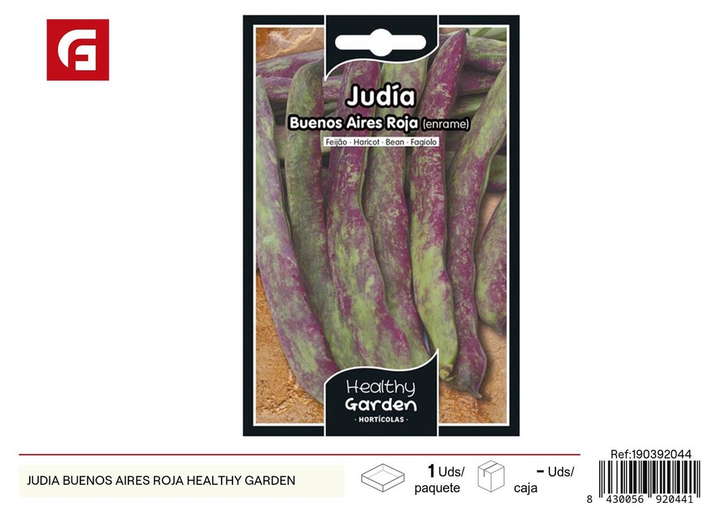Semillas de judía buenos aires roja - Cultivo de verduras frescas