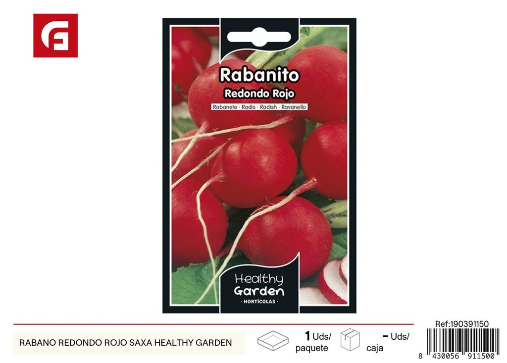 Semillas de rábanos redondo rojo saxa - Cultivos populares y sanos